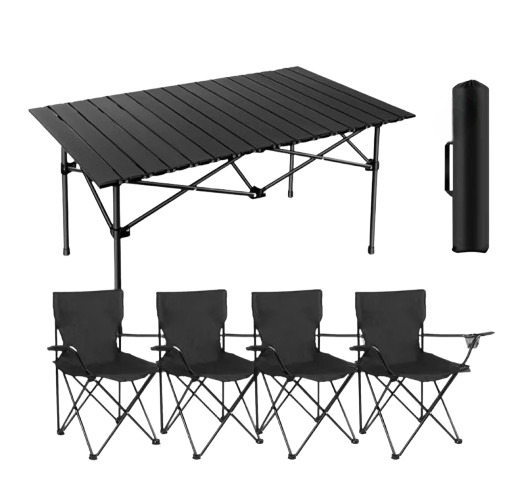 Portable Folding Chair Camping Chair and Table Picnic